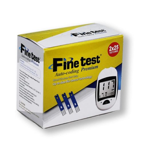 Finetest auto-coding vércukor tesztcsík - 50db